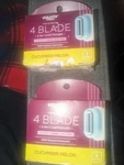 Equate 4 Blade 2-IN-1 Women's Razor Refill Cucumber/melon Moisture 3CT 2PK. Fixed Price $29.99.