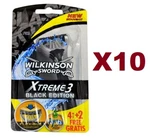 10PCS Wilkinson Sword Xtreme 3 Activ 6 Disposable Razor. Fixed Price $62.84.