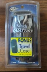 New Sealed Schick Quattro Mens Razor W/ 2 Cartridges + Travel Case. Fixed Price $10.95.