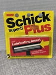 Vintage Schick Super Ii Plus 5 Razor Blades Fits Atra Trac New Pkg. Fixed Price $7.92.