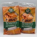 Bic Sensitive Disposable Shavers, 12 Count Long Lasting Chromium Coated Blade. Fixed Price $18.13.