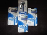 Lot Of 4 New Gillette 5 Aqua-grip Handle 2 Cartridges. Fixed Price $29.99.