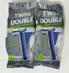 Set Of Assured Men Twin Double Blade Disposable Razors 10 Count Pack Total 20. Fixed Price $12.99.