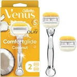 Venus Gillette Comfortglide Plus Olay Coconut Women's Razor Handle + 2 Blade Ref. Fixed Price $27.15.