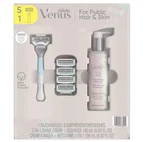 Gillette Venus For Pubic Hair And Skin Shaving Set (5 Cartridges). Fixed Price $24.29.