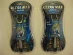 2 Packs Ultra Max Razor For Men 4 Cartridges Aloe Strip Pivoting Head A17 Sealed. Fixed Price $11.99.