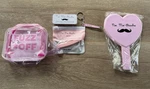 No Mo-stache Fuzz Off Set- Waxing Strips, Facial Razor, Tweezers, Mirror, Pouch. Fixed Price $19.99.