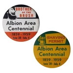 Albion Pa Button Pin Lot 1959 Brothers Of Brush Shaving Permit Exemption Vtg. Fixed Price $49.95.