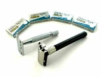 Pcs Old Fashion Vintage Safety Razors With 20 Double Edge Blades Set New. Fixed Price $14.99.