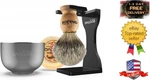 Anbbas Pure Badger Hair Shaving Brush Solid Manchurian Ash Wood. Fixed Price $30.99.
