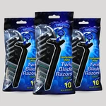 Xtracare Men's Twin Blade Razors, 10-COUNT Lubricating Strip (3-PACK). Fixed Price $14.34.