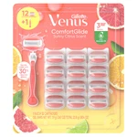 Gillette Venus Comfort Glide Sunny Citrus Razor Handle + 12 Blade Refills. Fixed Price $42.99.