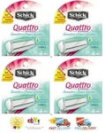 16 Sensitive Schick Quattro Razor Blades Cartridges Women Quatro Refill Shaver 8. Fixed Price $32.98.