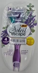 Bic Soleil Escape 3-BLADES With Lavender Eucalyptus Scented 4 Disposable Razors. Fixed Price $5.19.