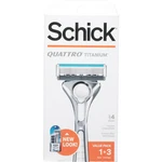 Schick Quattro Titanium Razor Kit Handle + 3 Cartridges Men's System. Fixed Price $9.99.