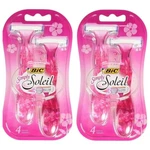 Bic Simply Soleil 3 Triple Blade Disposable Razors Women 8C 2 Pack Pink Shavers. Fixed Price $10.96.
