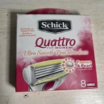 Schick Quattro For Women, Ultra Smooth Razor Blade Refills, 8 Cartridges New. Fixed Price $8.95.