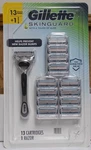 Gillette Skinguard With Touch Of Aloe 13 Cartridges Plus Handle. Fixed Price $31.99.