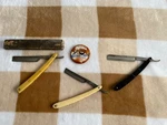 Lot Of 3 Straight Blade Razors With Pin. Fixed Price $50.00.
