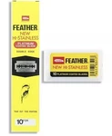 200 Feather Hi-stainless Platinum Coated Double Edge Safety Razor Blades Japan. Fixed Price $54.99.