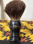 Colonel Conk Model 1001 Standard Pure Badger Shaving Brush Black Handle - Vgc. Fixed Price $25.00.