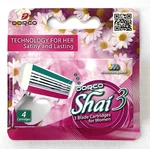 Dorco Shai Women's 3 Blade Shaving Cartridges Pack Of 4 Moisturizing Band. Fixed Price $10.00.