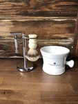 Merkurheavy Duty 2-PIECE Double Edge Safety Razor W/ Fendrihan Cup & Brush. Fixed Price $61.60.