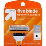 Men's Five Blade Fits Cartridges 8CT Up&up - New. Fixed Price $14.99.