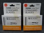 New Jatai (2) Pack Of 10 Feather Styling Razor Standard Blade Refill Stainless. Fixed Price $19.98.