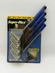 4 Pk Super-max 3 Unisex Triple Blade Razors Shavers Tea Tree Oil Vintage New. Fixed Price $46.99.