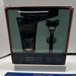 King C. Gillette Shaving Kit Razor, Cartridge & Transparent Shave Gel. Fixed Price $25.00.