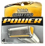 Schick Quattro Power 4 Cartridges Razorheads *damaged Packaging*. Fixed Price $12.99.