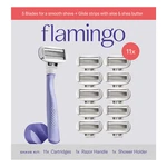 Flamingo Women Razor Shaving Kit Handle 11 Blade Refills Shower Hold. Fixed Price $35.98.