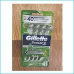 Gillette SENSOR3 Sensitive Disposable Razors 4 Pack Comfortgel Pivot Head. Fixed Price $7.55.