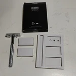 Keropy Double Edge Safety Razor With 10 Premium Stainless Steel Blade Refills. Fixed Price $8.75.