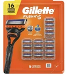 Gillette 16 Cartridge Refill Blades 5-BLADE For FUSION5/PROGLIDE. Fixed Price $38.99.