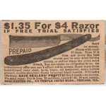 Men's Razor Dorchester Co Chicago Il 1910 Magazine Ad AF1-CM1. Fixed Price $13.50.