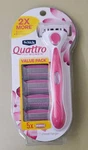 New Schick Quattro For Women Razor + 5 Refills Value Pack Pink Shower Hanger. Fixed Price $8.98.