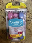 Gillette Venus SIMPLY3 Disposable Razors For Women, 8 Count, 1 Pack. Fixed Price $13.99.