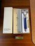 The Leaf Razor, Chrome Plastic-free, Multi-blade, Pivoting Head W/ Grip. Fixed Price $74.99.