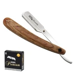 G4 Barber Artificial Wood Handle Stainless Steel Folding Razor, Cut Throat. Fixed Price $14.99.