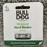 Bull Dog Original Steel Blades With 5 Cartridges For Men 4 Count Aloevera. Fixed Price $8.50.