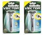 2 X Gillette Vector Razor Comfort Strip With Blade Fits Contour Atra. Fixed Price $21.64.