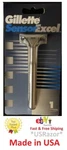 Gillette Sensor Excel Razor Metal Handle Blade Shaver Made Usa 1993 Fit. Fixed Price $57.99.