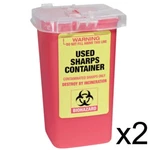 Barber Salon Beauty Fantasea Used Sharps Razor Blade Container 1 Liter 2 Pack. Fixed Price $15.99.