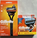 Gillette Proshield Chill 8 Count Razor Blades +FUSION5 W/cartridge. Fixed Price $38.99.