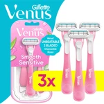 Venus Sensitive Women's 3 Blade Disposable Razor, Three Count, Pink. Fixed Price $14.35.