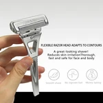 Whityle 24TS Glide Pro 4D Super Stainless Steel Shaving Razor Haft Blade Safet. Fixed Price $132.90.
