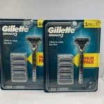 2X Gillette MACH3 1 Razor And 5 Cartridges Set Sharper Blades - Sealed. Fixed Price $27.88.