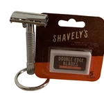 Shavelys Double Edge Razor & 5 Stainless Steel Blades Set Mens Grooming. Fixed Price $19.99.
